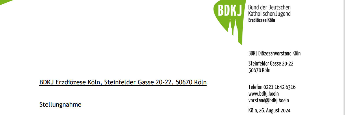 Stellungnahme 24.08.24
